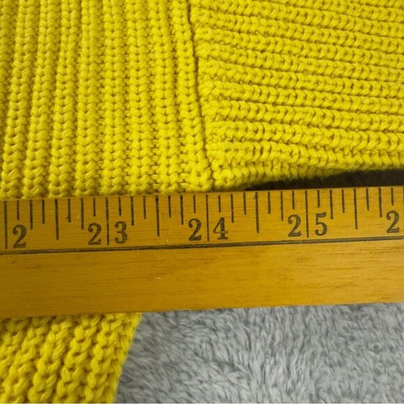 Balenciaga Paris Yellow V Neck Oversized Heavy Knit Sweater Men's Size XS/34 EU - Picture 10 of 16